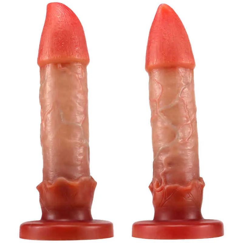 NXY Dildos Anal Brinquedos Pequenos Pequenos Bud Simulação Penis Sensual Gay Feminino Masturbação Expansão Silicone Adulto Fun Produtos 0225