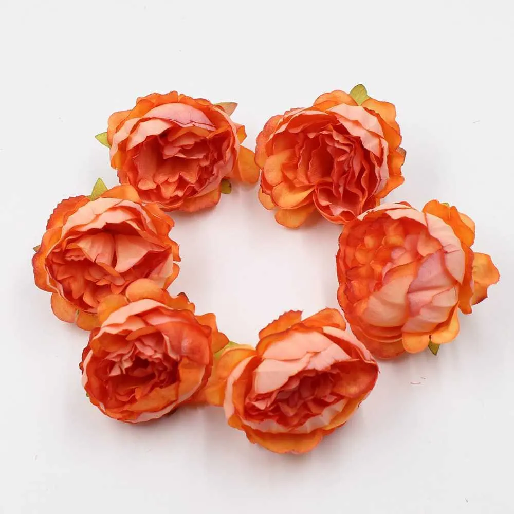 Rose européenne artificielle bricolage artisanat décoration de la maison ensemble simulation petite tête de fleur de pivoine