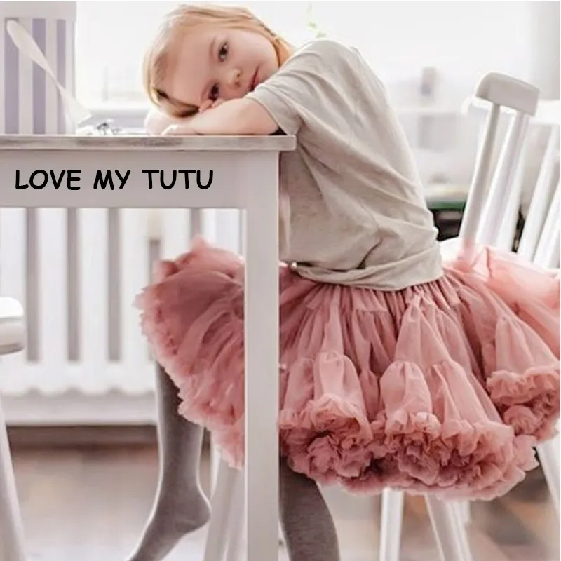 Drop Baby Girls Tutu Skirt Fluffy Children Ballet Kids Pettiskirt Girl Skirts Princess Tulle Party Dance 220216
