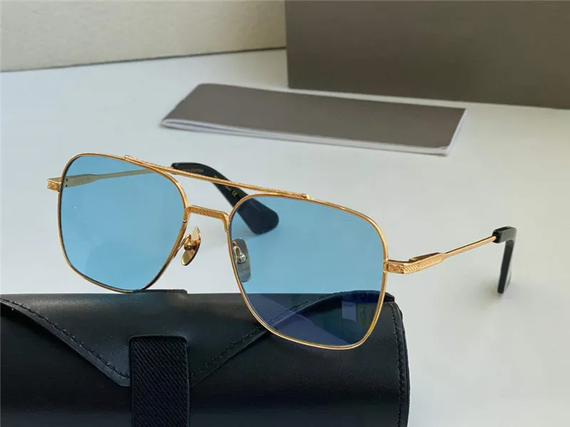 Neuer Kampf 007 Populäre Symeta Sonnenbrille Männer Gold Retro Square Frame Fashion Avantgarde Stil Top-Qualität UV 400 Linsen Eyewear Send254b