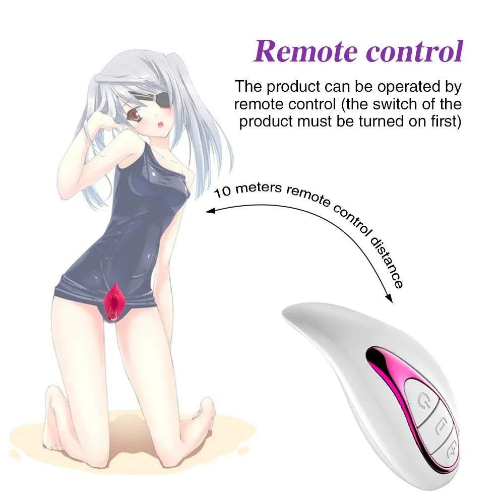 Wearable Tongue Lick Vibrator for Women Wireless Remote Invisible Dildo Clitoris Stimulator Sex Toy for Woman Orgasm Masturbator Y6064105