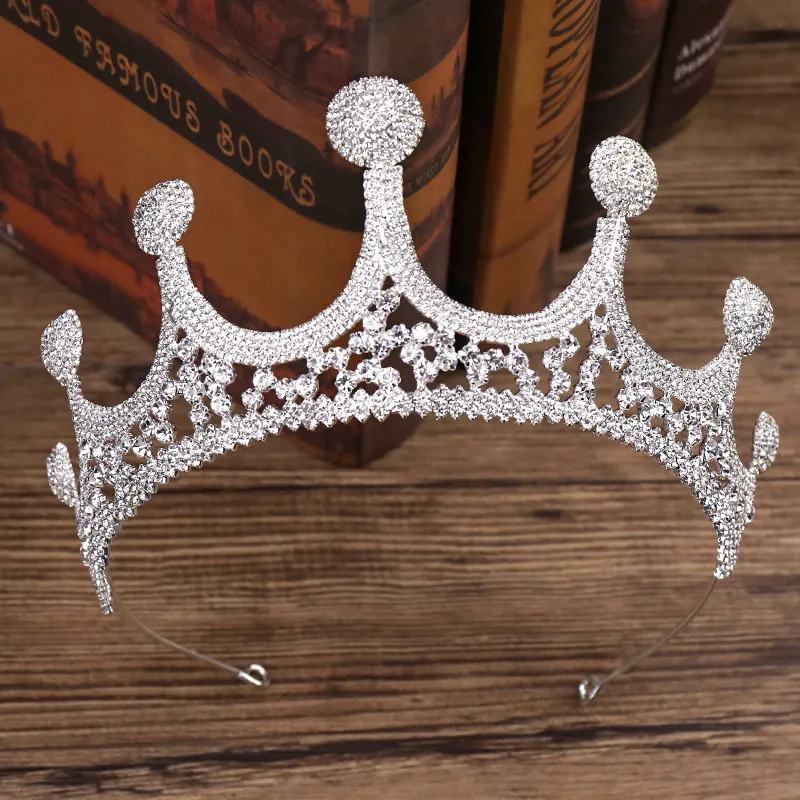 Wit mooi Prinses Hoofddeksels Chique Bruidstiara's Accessoires Prachtige Kristallen Parels Bruiloft Tiara's en Kronen 12105246C