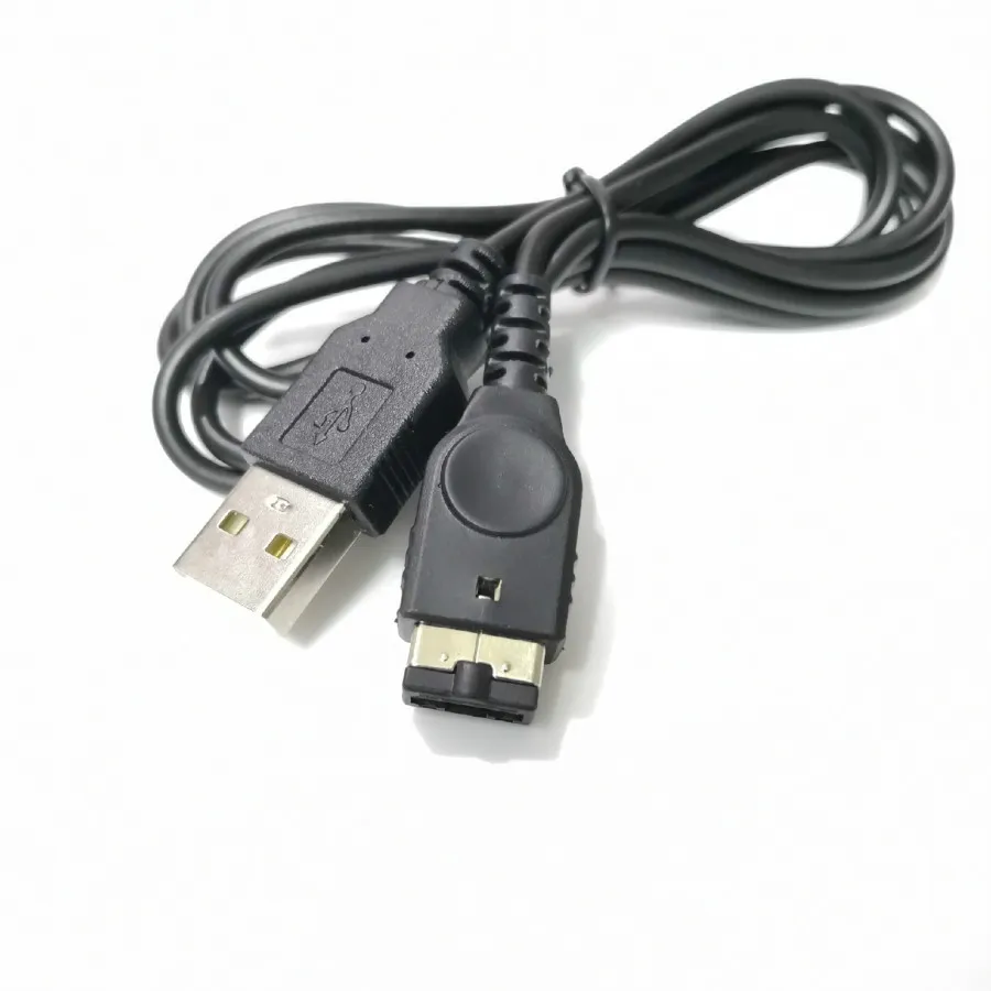 Black 1,2 mln USB ładowanie linii linii kabla sznurka dla Nintendo DS dla NDS Gameboy GBA sp SP
