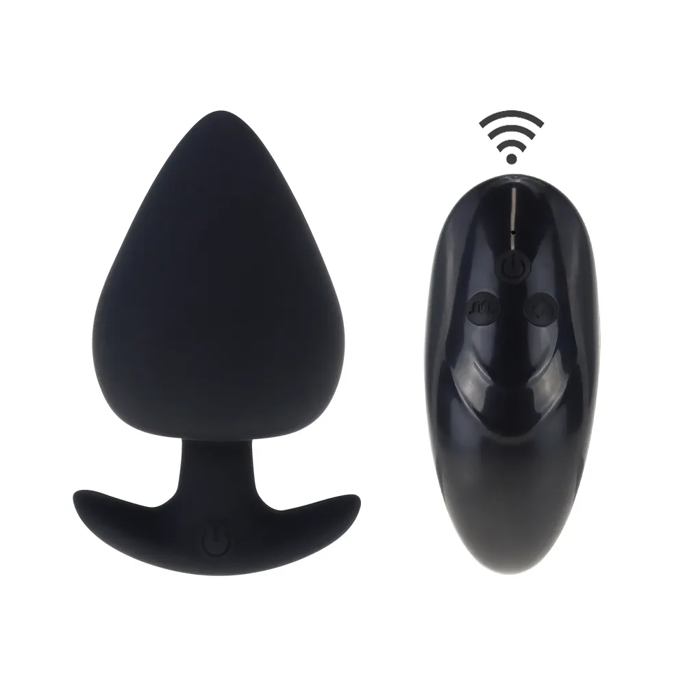 Vibrante tope de silicona recargable vibrador anal con control remoto 10 modos de juguetes sexuales anal para hombres mujeres y parejas y201118