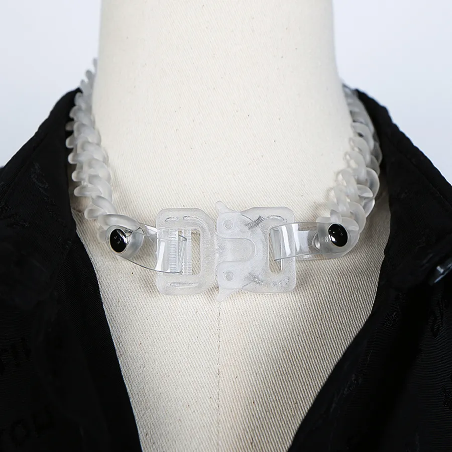 1017 Alyx 9SM Transparente Bracelets Men Mulheres Chain Chain Chain Alyx Bracelet de alta qualidade Segurança de plástico transparente F123204975