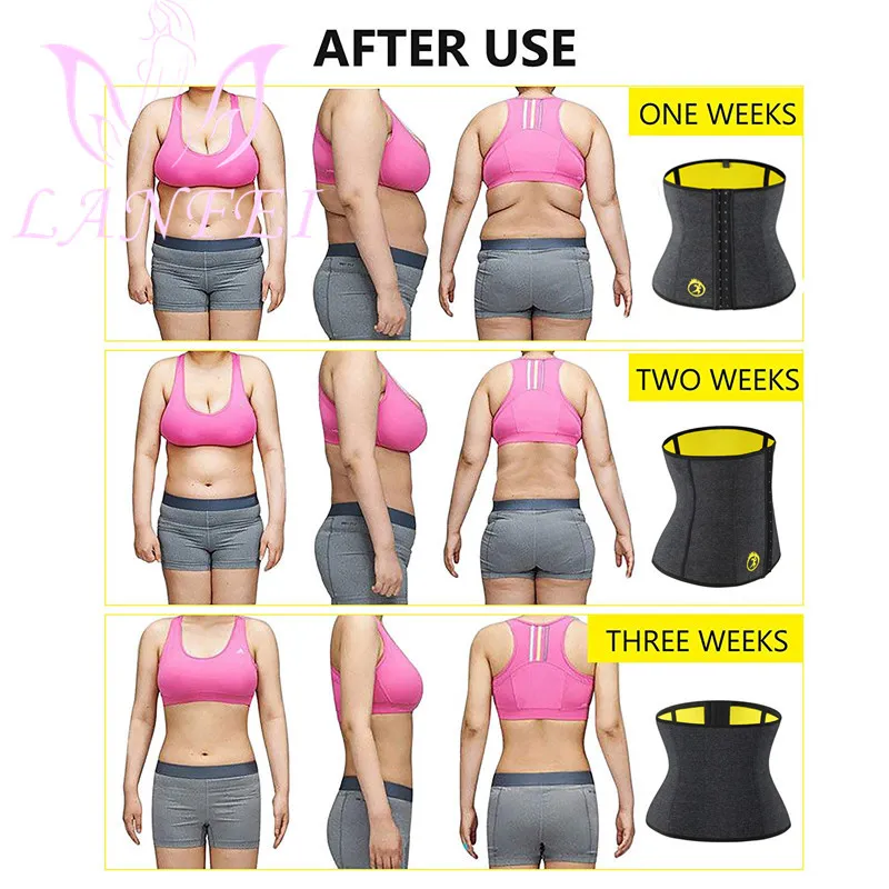 Lanfei S-6XL Body Shapers Corset Waist Trainer Slimming Belt för kvinnor Neopren Viktminskning Svett Gym Fitness träning Underkläder 201222