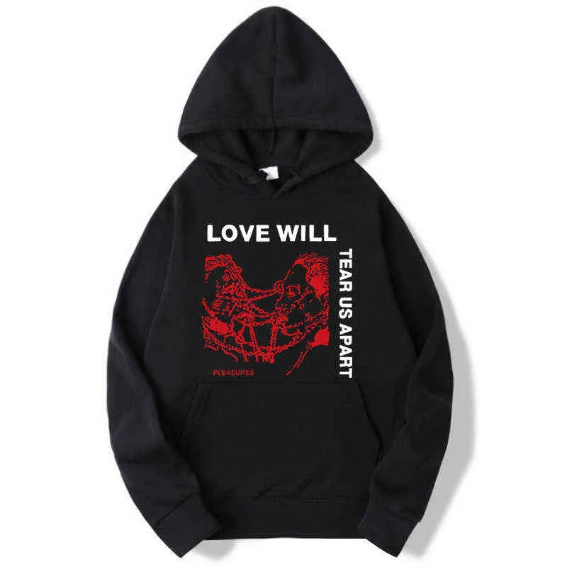 Rapper Lil Peep Love Will Tear nas rozdzielni z kapturem Hip Hop Streetswear Bluzy Mężczyźni Mężczyzny Zima Zimowa Bluza Graphic G122295723798
