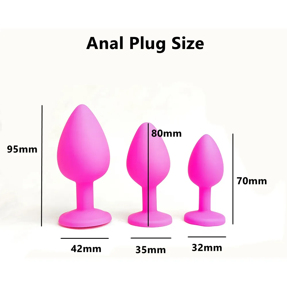 Массажная женщина простат -массажер Силикагель Силикагель Butt Plug Vibrator Sexy Products Anal Plugce Dildo Beads Dildos Sexy Toy для анального взрослого T219Q