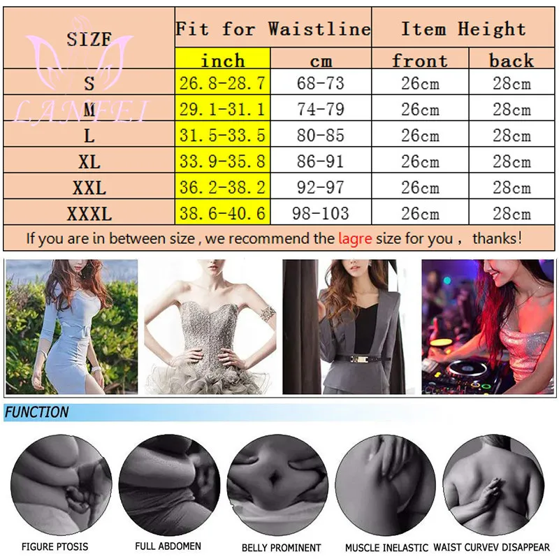 Lanfei Afslanken Vrouwen Taille Trainer Neopreen Riem Sauna Zweet Body Shaper Tummy Control Cincher Corset Fajas Sport Fitness Band 201222