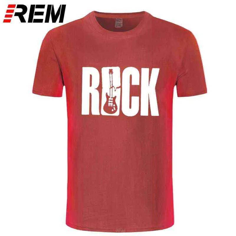 REM New Streetwear T-shirt à manches courtes à col rond pour hommes ROCK Guitars Music Pirnt T-shirt Hip Hop Rock'n'roll Tees Tops Harajuku G1222