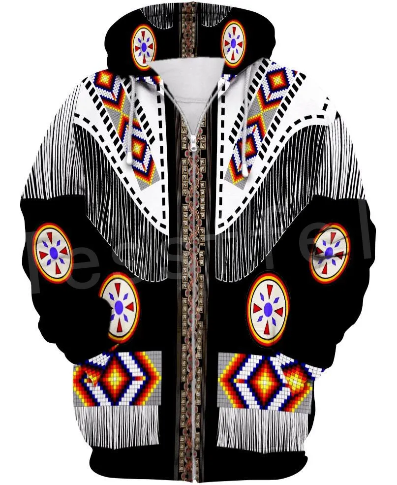 Tessffel Indian Native Culture Harajuku Casual Kleurrijke Trainingspak Nieuwe Mode 3DPrint Unisex Hoodie / Hoodies / Rits Mannen Dames S-2 C1116