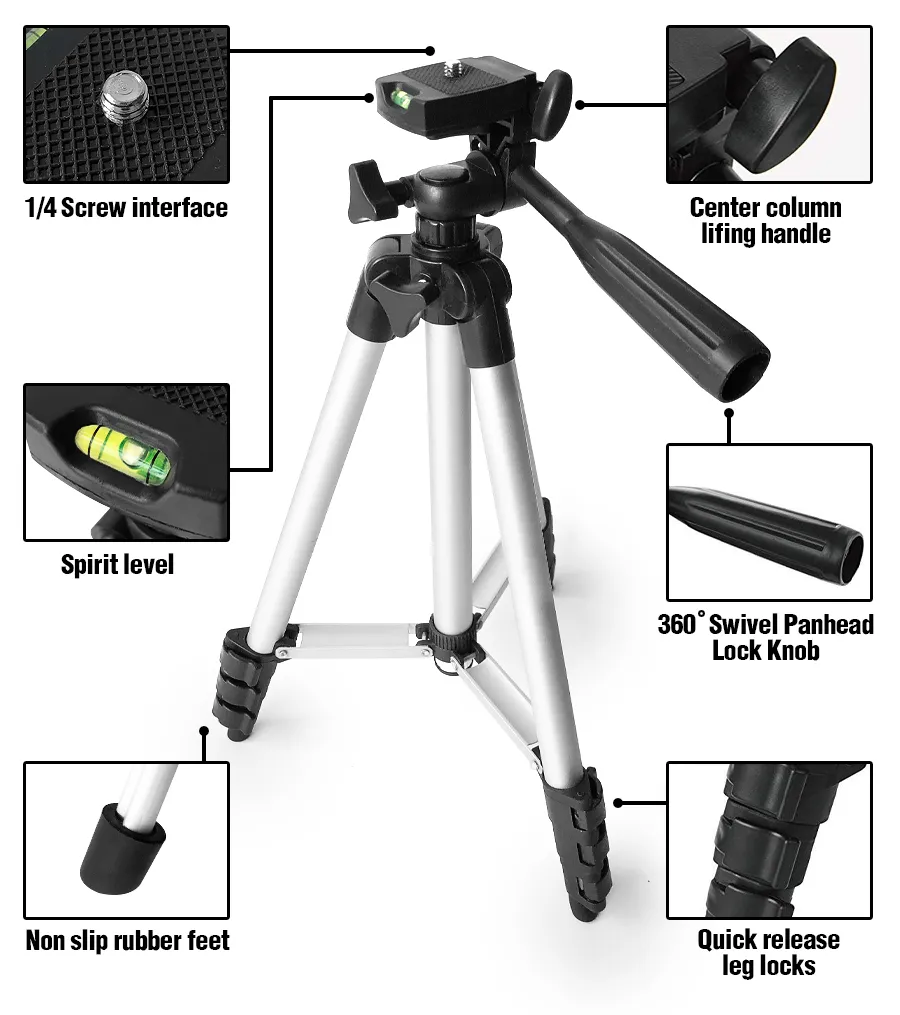 Ring Light 26cm لاستوديو الصور الفوتوغرافية الإضاءة صورة شخصية مع Tripod Stand للهاتف على YouTube Video6864079