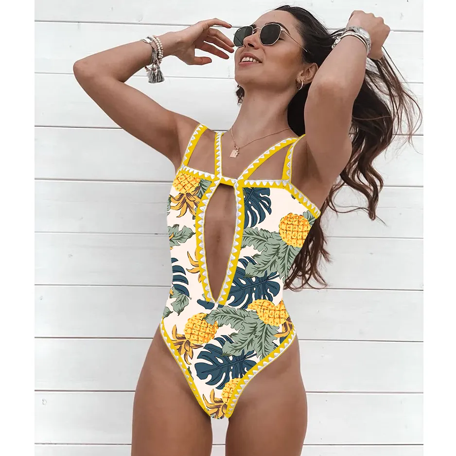 Ashgaily2021 New One Piece Swimsuit Sexy Cartoon Printed Swimwear Woman Bathing Suit Beach Backless Monokini Swimsuit Memale B1209193708