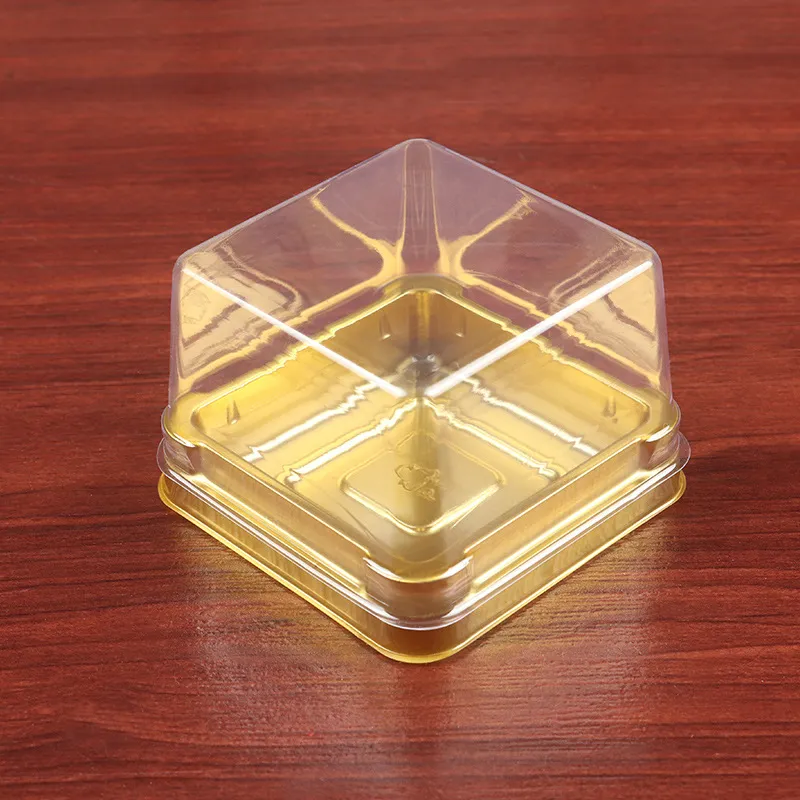 New Cupcake Carriers 5 8 5 8 4 cm Mini Size Clear Plastic Cake boxes Muffin Container Food Gift Packaging Wedding Su1946