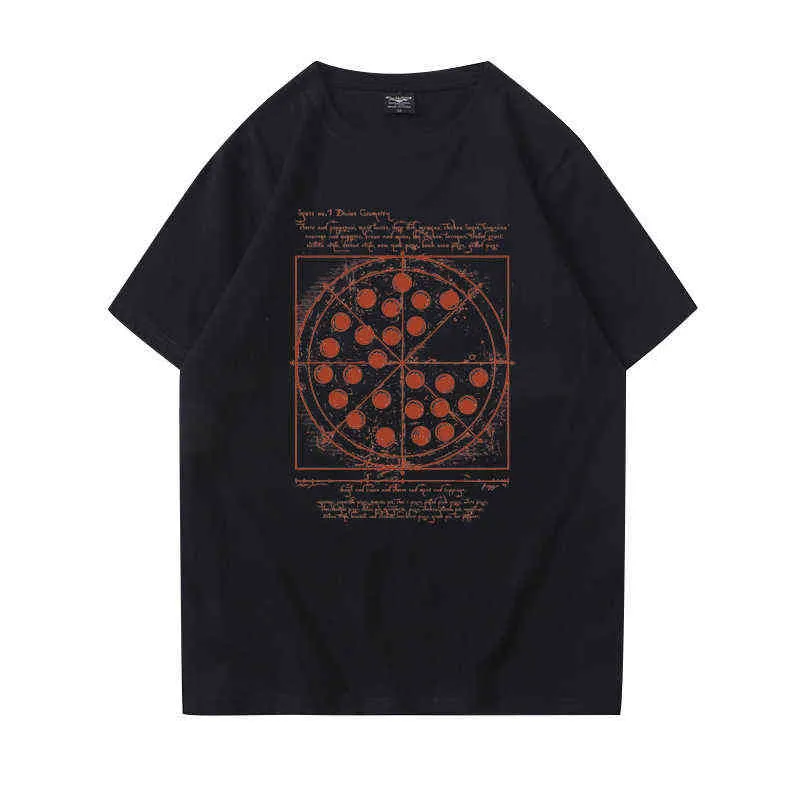 Vitruvian Pizza T-Shirts Tom Holland Same Style Unisex Cotton Casual Tees Tops Fashion Streetwear Y220214