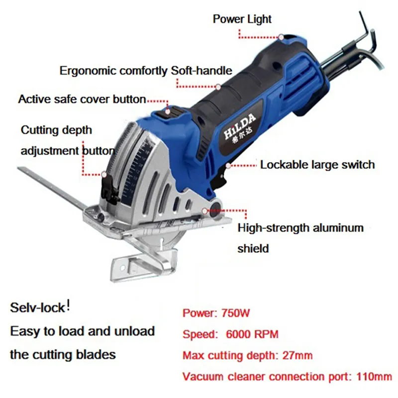 Household Mini Desktop Dual-Use Woodworking Hand Circular Power Saws Plunge Saw Multi Table Saw House Decoration Use To Cut 277n