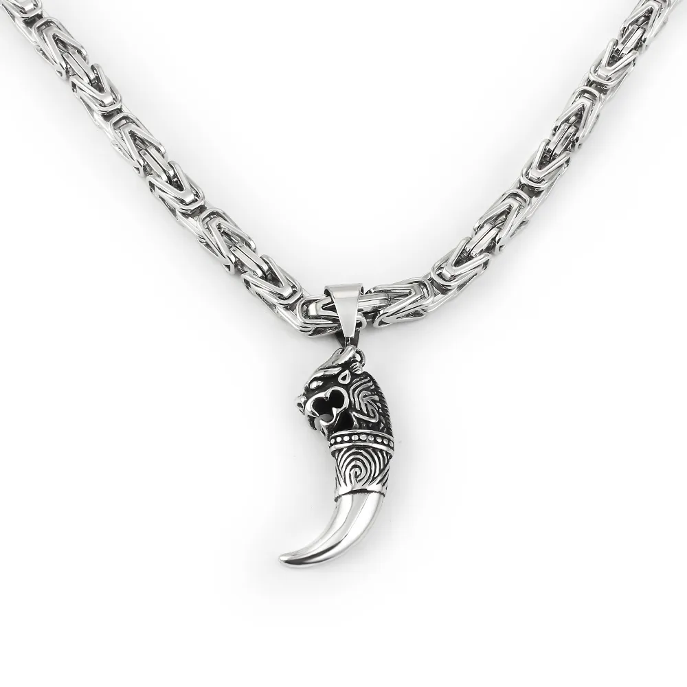 Voor mannen 6 5mm Hanger Ketting Byzantijnse keizerlijke kettingen Rvs Zilver kleur Kettingen Sieraden Geschenken Wholesa267K