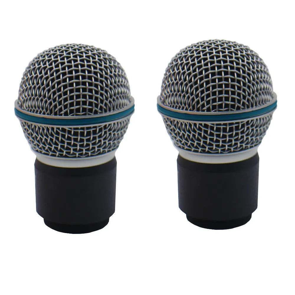 Cloche de cartouche de micro pour microphone sans fil Beta58A, avec bande bleue et filtre de bonnette en mousse