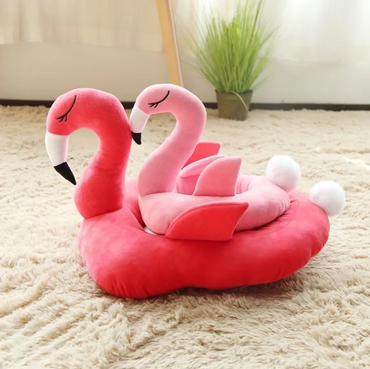 Mode Soft Pet Lit Flamingo Forme Haute Qualité PP Coton Lit sûr et chaud pour chat et chiot Petit chien Fournitures pour animaux de compagnie 201123