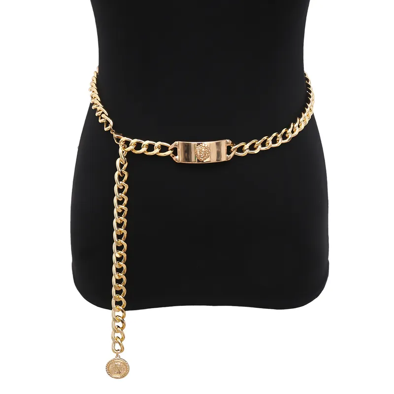 Cintura a catena in oro da donna ketting riem accessori in vita abito fascia il corpo sexy cinture gioielli il corpo jeans da donna cintos 20112074194384954997