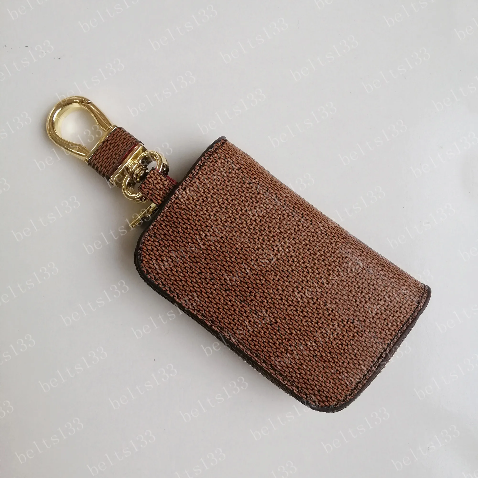 2022 Key Buckle Bag lovers Car Keychain Handmade Leather Keychains Fashion brown Man Woman Purse Bags Pendant Accessories#LQB03290L