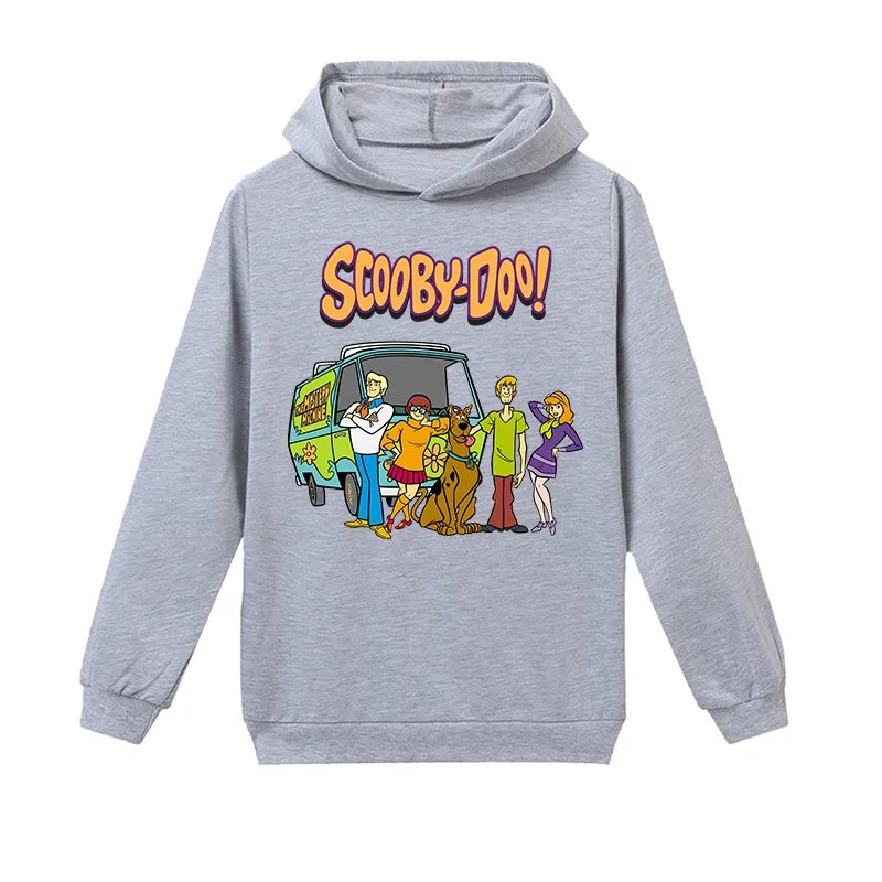 Spring Autumn Scooby doo pojkar kläder barn tecknad hoodies för tonåring flickor mystery maskin tryck roliga hund barn tröja 20123455306