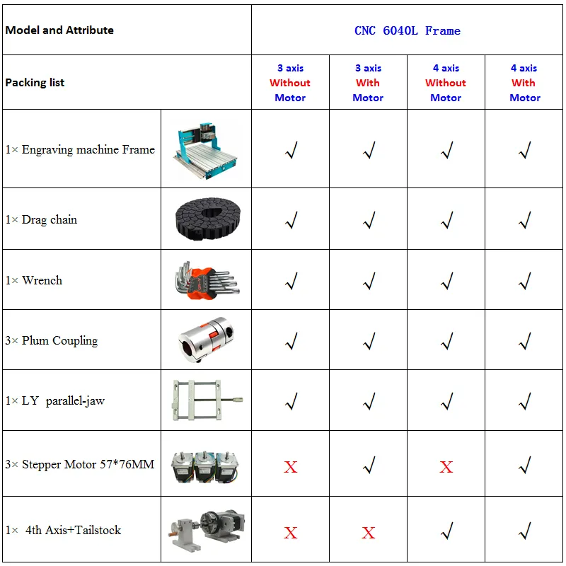 CNC Frame 6040 Linear Guideway Rail DIY Metal Engraving Drilling Milling Machine Wood Router Lathe