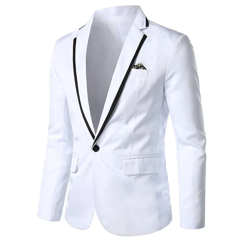 Blazer Masculino Homme Slim Fit Pour Hommes 2020 Élégant Casual Solide Blazer Business Wedding Party Outwear Manteau Costume Tops erkek # 7 LJ201103