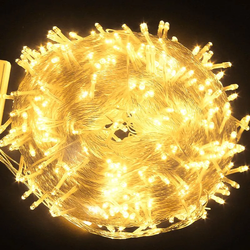 Snaren 10m 30m 50m LED-slinger Lichtslingers Kerstboom Fairy Light Bruiloft Decoratie Waterdichte Tuin Binnen Buiten Lamp 225U