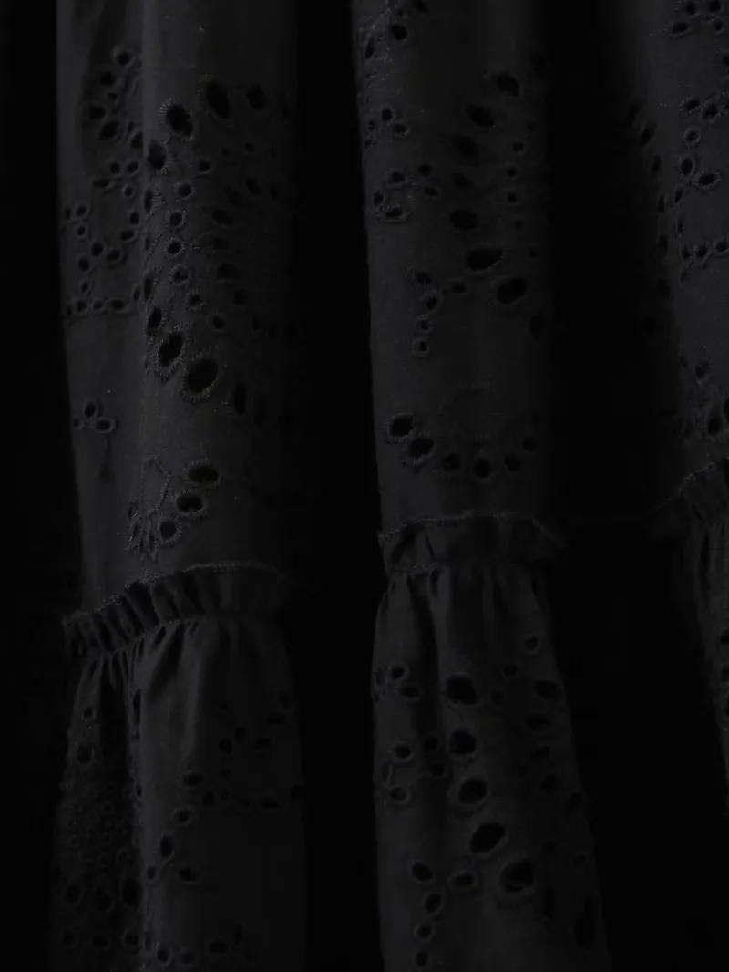 Старинные женщины черные бомба хлопковое платье летнее мод