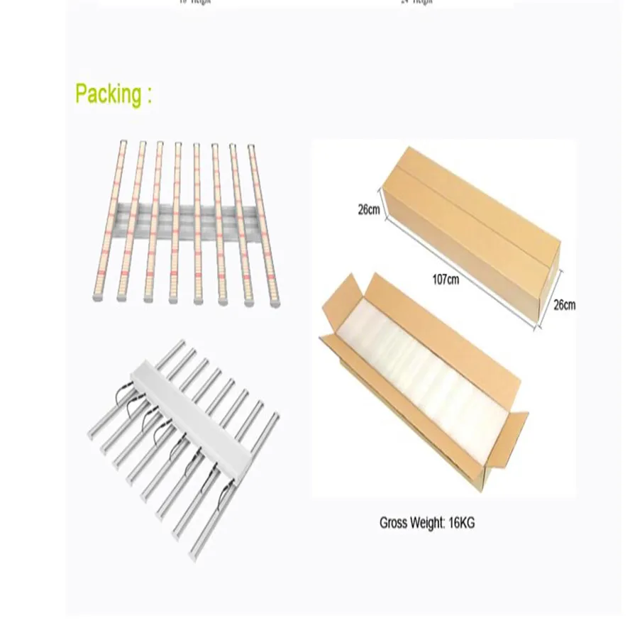 640w 8bars Yields up to 3 75 Lbs LED grow light Model E use281b diodes offer high efficacy and harvest245W