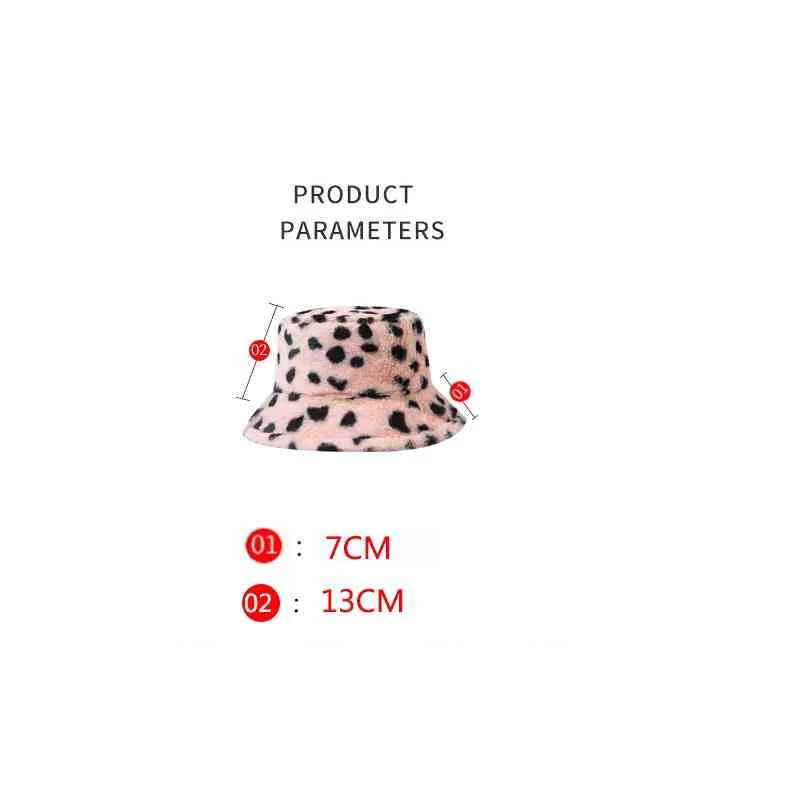 Zima Fall Leopard Fluffy Hat Faux Futro Wiadro Kapelusze Dziewczyna Pluszowa Aksamit Rybak Bob Panama Urodzony Dziecko Dzieci Dzieci 0-2 lat