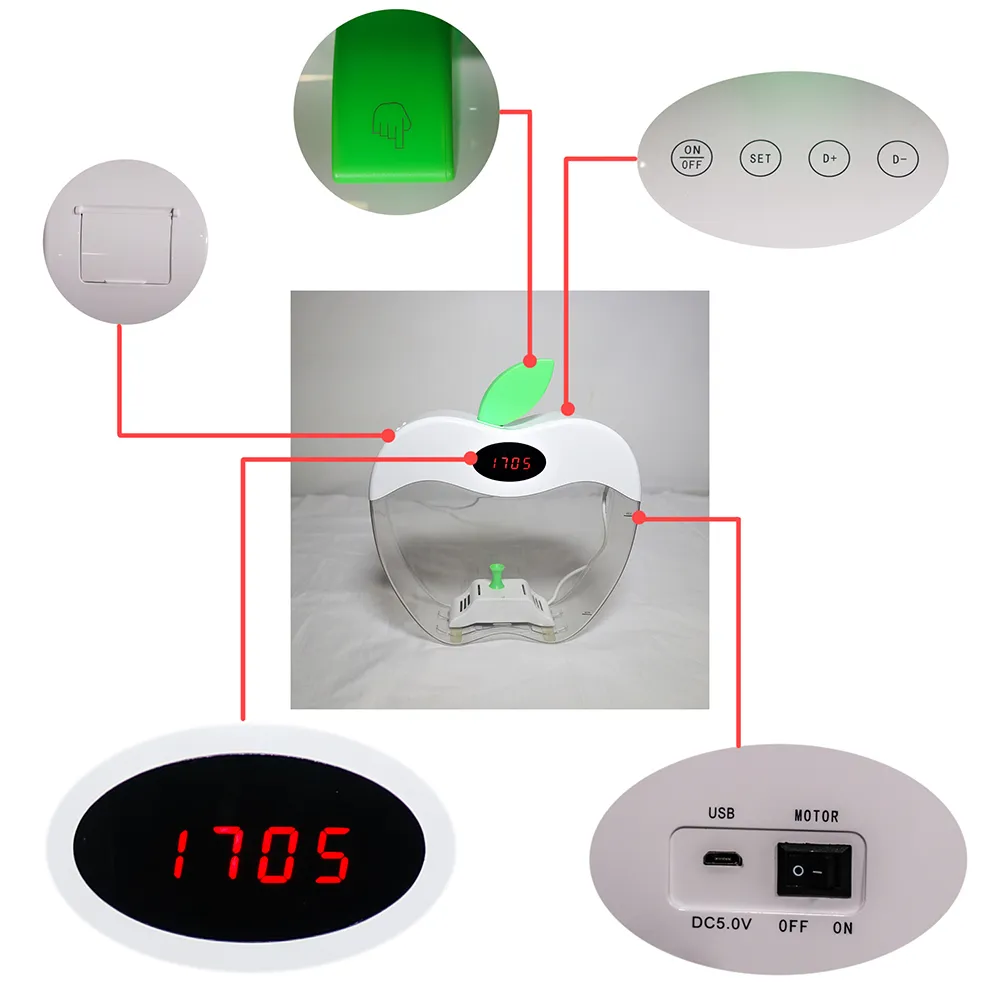 Аквариум USB Мини-аквариум со светодиодным ночником ЖК-дисплеем Sn и часами Аквариум Персонализация аквариума Миска для рыбы D20 Y206033074