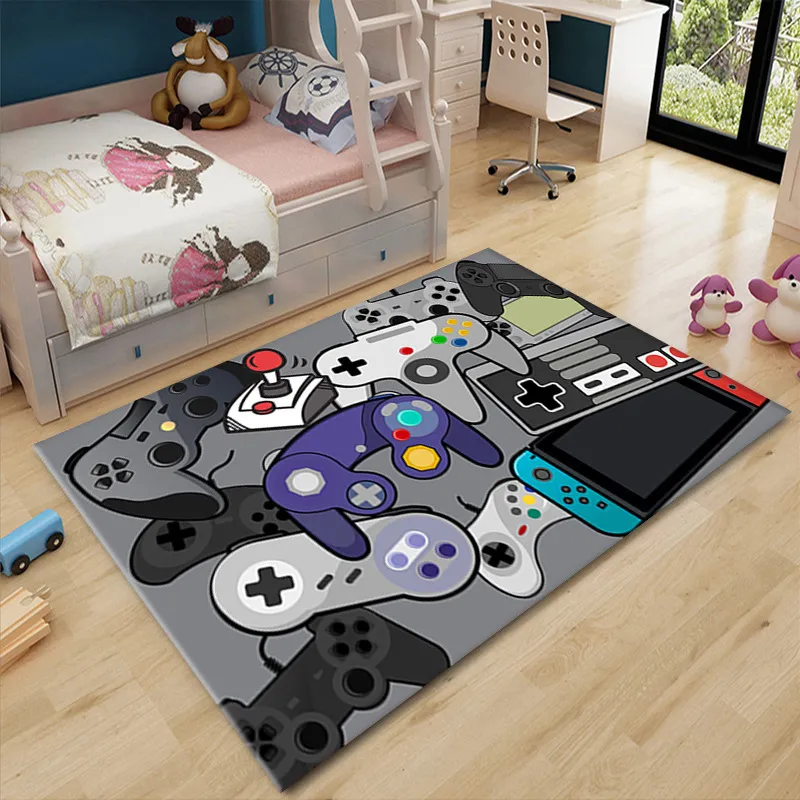 Console di gioco moderna Tappeti cartoni animati soggiorno Tappeto antiscivolo Assorbente Lavabile 80x160 cm Decorazioni la camera da letto Tappeto ad alta densità 210329