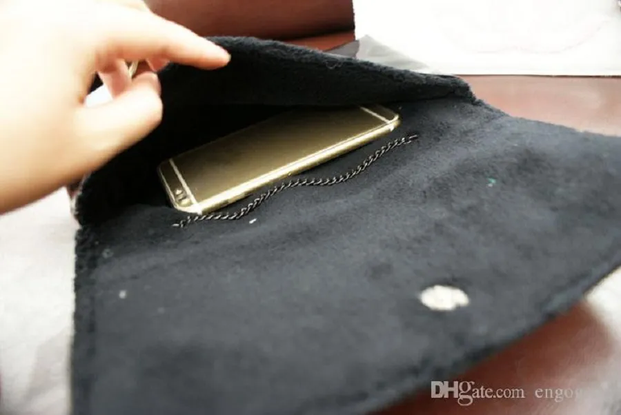 Classic style black PU Coat of paint chain Bag women handbag Cosmetic Makeup Storage Case VIP gift bag319z