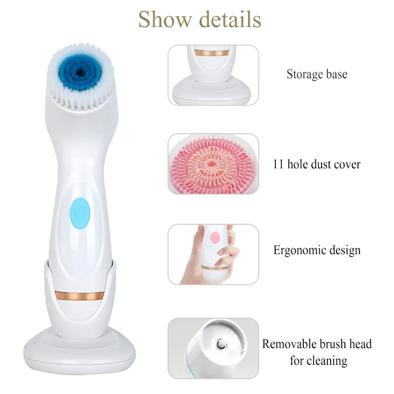 Rotating Brush Cleansing Sonic Nu Face Set Galvanica Spa System Deep Skin Blackhead 220216