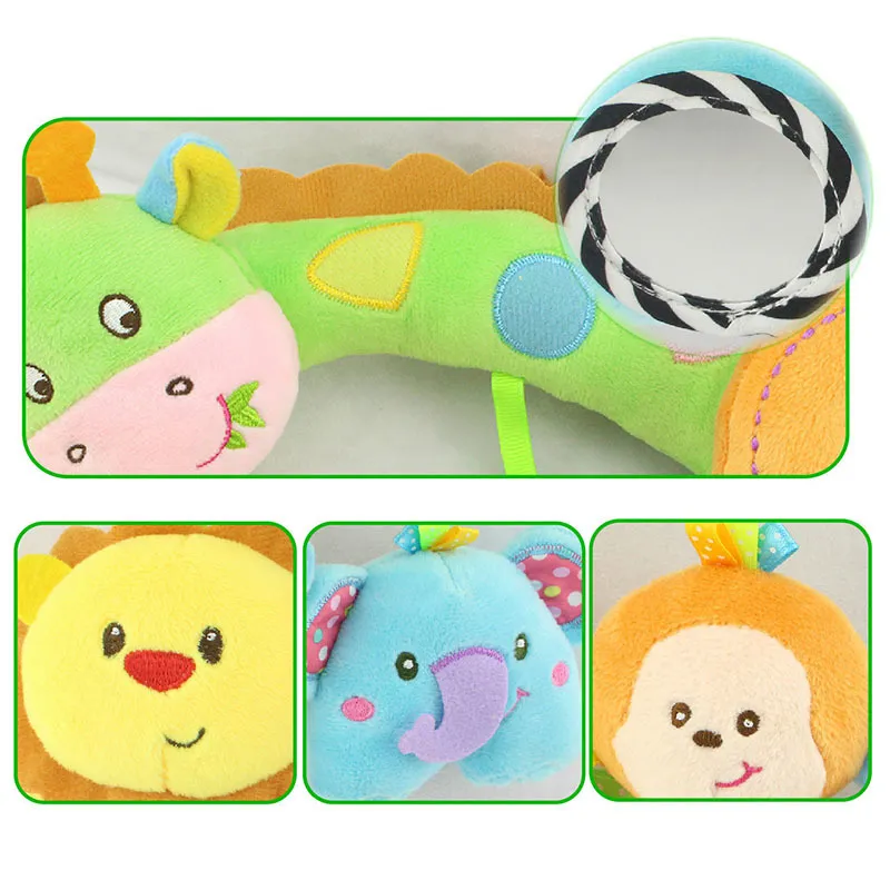 Plush Cartoon Animal Crib Mobilne grzechotki dla dzieci z wiszącą noworodki z łóżkiem dla noworodków dla niemowląt wózki dla dzieci edukacyjne zabawki T2008219223