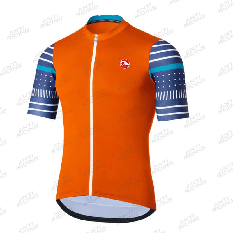 2021 haute qualité hommes cyclisme maillots à manches courtes vélo chemises VTT vélo Jeresy cyclisme vêtements porter Ropa Maillot Ciclismo 220217