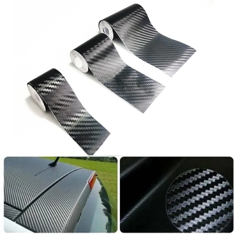 Rouleau d'enveloppe de vinyle en Fiber de carbone 3D pour voiture, Film autocollant auto-adhésif pour voitures et motos, décoration intérieure et extérieure, DIY, 6799305