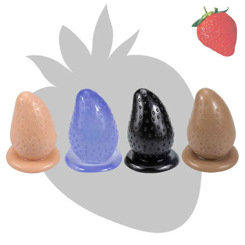 NXY Dildos Anal Toys Erdbeer-Plug-Masturbator zum Flirten zwischen Männern und Frauen, Hinterhof-Erweiterung, Sex-Spaß, Erwachsenenprodukte, 0225