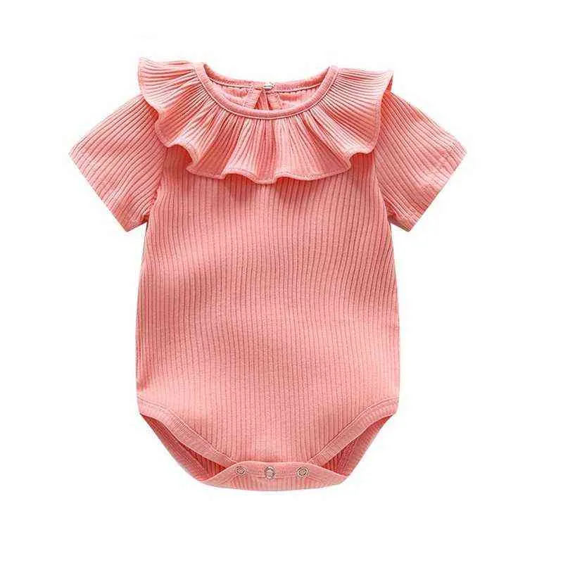 Newborn Baby Pagliaccetto 0-12 Mesi 2021 Estate Solid i Polo Infantile Baby Boy Girl Vestiti tuta neonato Bebies Roupas G1221