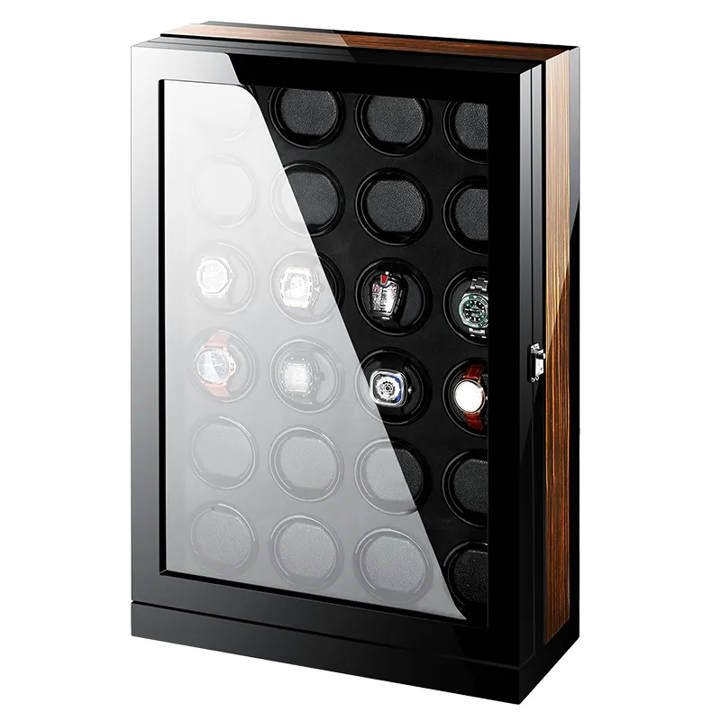 Neue Version Uhrenbeweger für Automatikuhren Holzuhr Zubehör Box Uhren Aufbewahrung LJ201126
