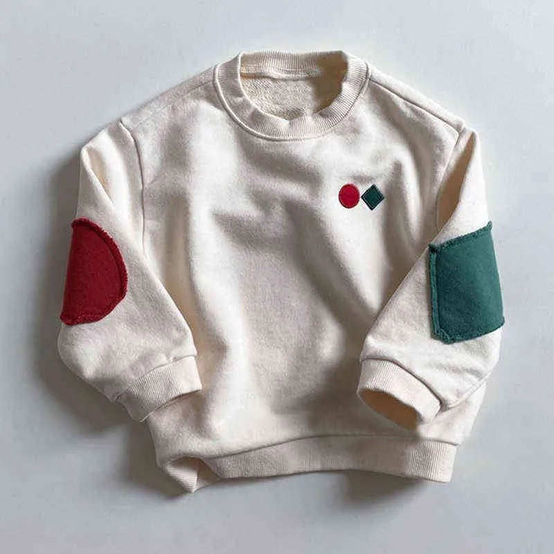 Children's Korean autumn new top boys and girls' fashionable color casual sweater T-shirt fashion clothes G1224