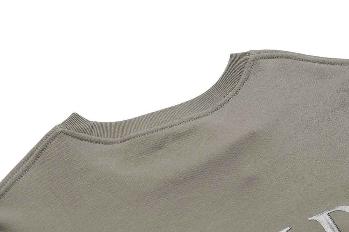 High Street vintage Hoodies Grey Hair Circle Neck Pullovers Hoodies for Men and Women Sweatshirts