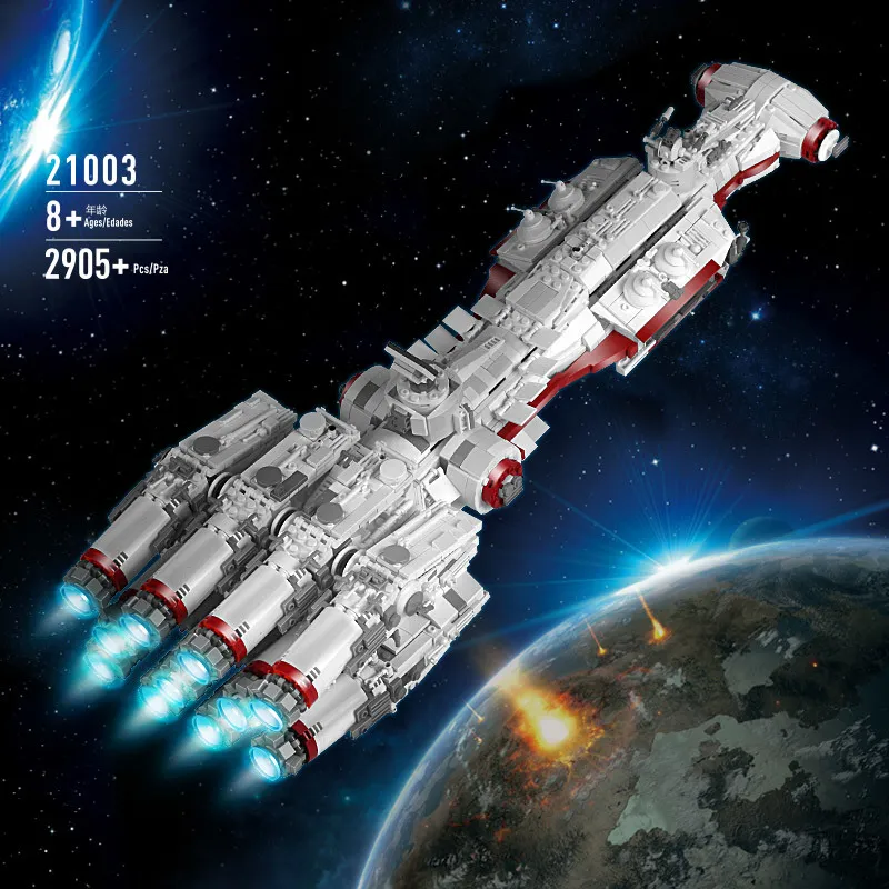 Mould King – blocs de construction Star plan MOC Eclipse-class Dreadnought, ensemble de combattants UCS à assembler, briques, jouets DIY pour enfants, cadeaux d'anniversaire C340r
