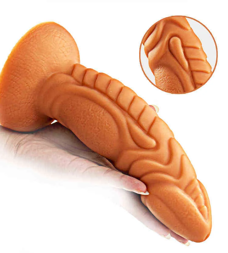 Nxy dildos anal leksaker ny silikon liten fisk monster bakgård plugg för män och kvinnor onani enhet mjuk falsk penis rolig expansion vuxna produkter 0225