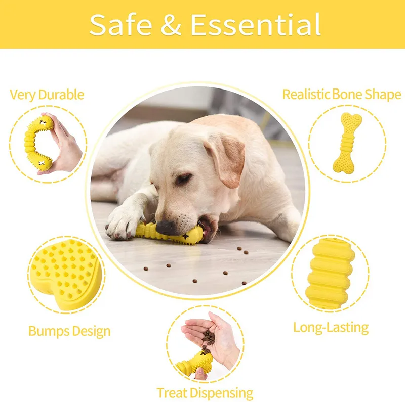 BEATEPAW BEZPIECZEŃSTWO Dog Zabawki do żucia Zabawki interaktywne Bezpieczne Dozowanie Żywności Gumy Zabawki dla zwierząt Małe Średnie Duże Psy Czyszczenie LJ201028