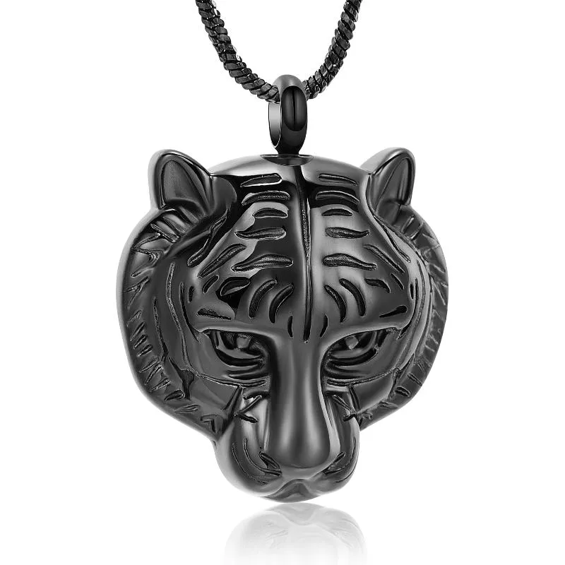 Ожерелья с подвеской XJ002, дизайн головы тигра, украшения для кремации домашних животных - мемориальная урна, медальон для пепла животных, Keepsake311K