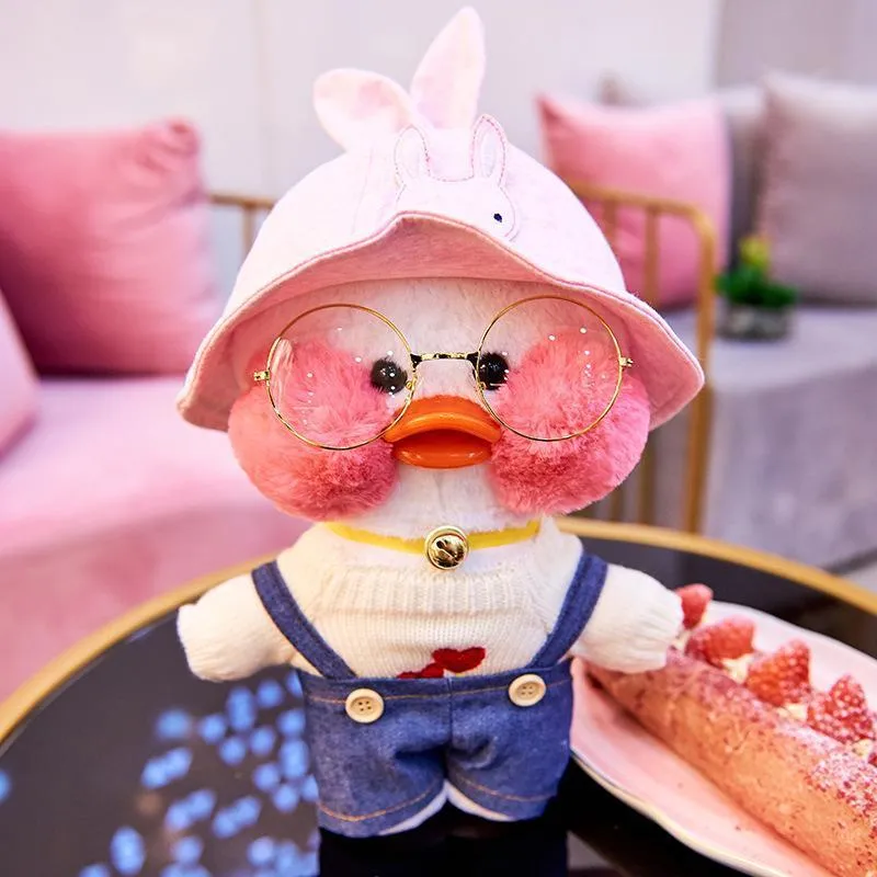 Drop Plush Toys 30cm Cartoon Cute LaLafanfan Cafe Toy Duck Stuffed Soft Kawaii Doll Pillow Valentine's Day Gift 220218