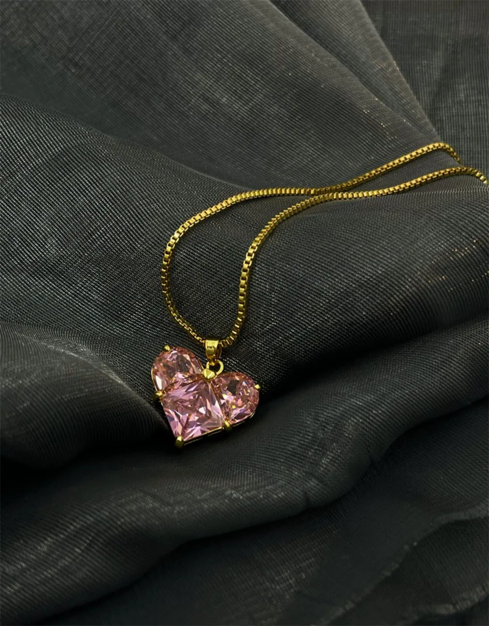 Collier en diamant rose pour femmes, amour, Zircon, Simple, Design de mode, tendance, bijoux de tempérament, chaîne de clavicule, nouvelle collection 2022, 2920